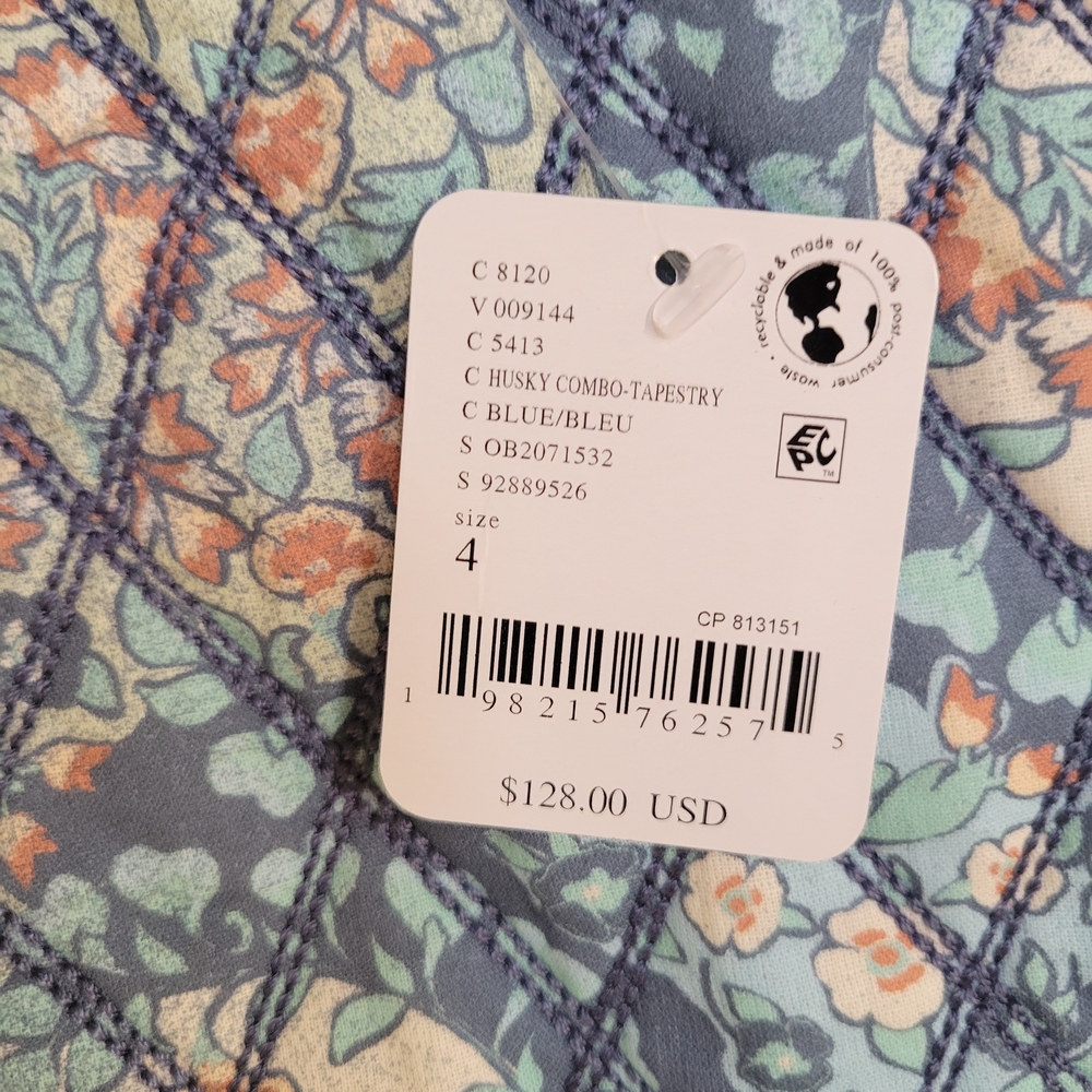 NWT Free People Floral Mini Skirt - Blue and Orange - Size 4